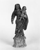 bâton de procession : Vierge à l'Enfant