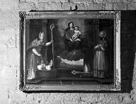 tableau : l'Apparition de la Vierge à saint Nicolas et saint François de Sales
