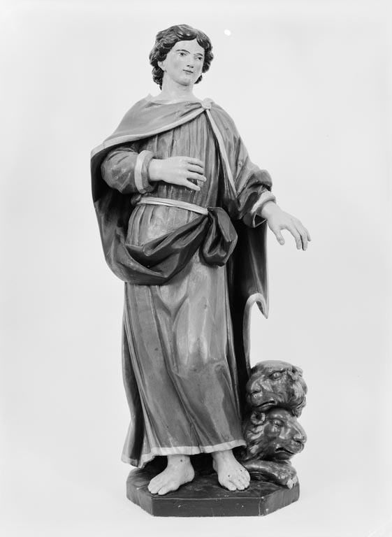groupe sculpté (petite nature) : saint Abdon