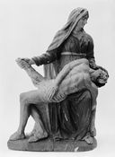groupe sculpté (petite nature) : Vierge de Pitié