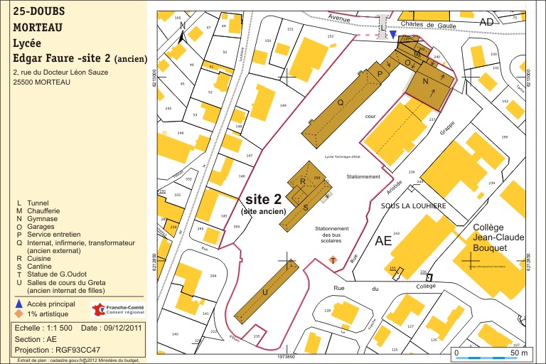 école professionnelle, actuellement lycée polyvalent Edgar Faure