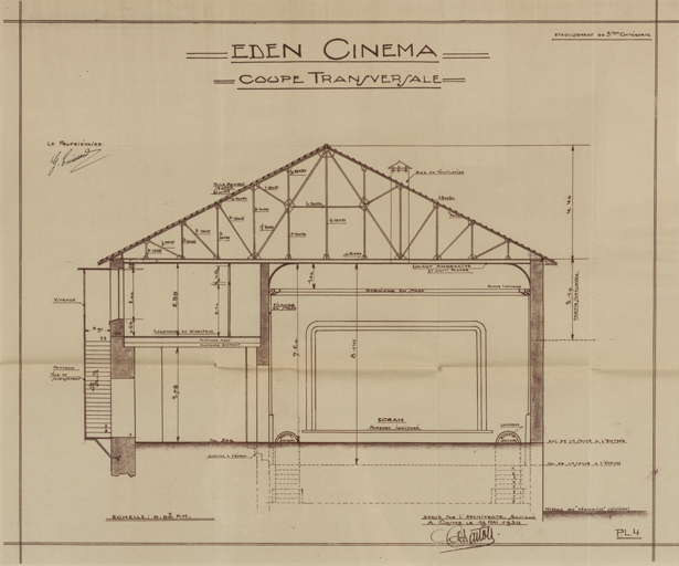 cercle de sociabilité (cercle militaire) puis cinéma Eden, café du Colisée et salle des fêtes