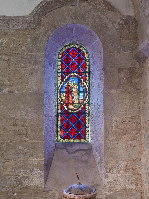 verrière figurée : le baptême du Christ