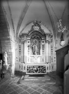 autel, gradin d'autel, tabernacle, retable (autel secondaire droit)