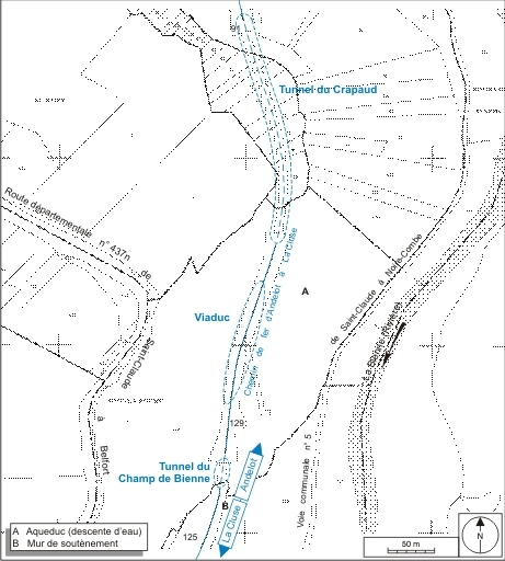 viaduc de la Grande Roche et tunnels dit souterrains du Crapaud et du Champ de Bienne (voie ferrée Andelot - La Cluse)