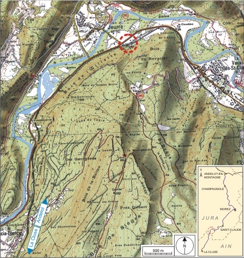pont ferroviaire (voie ferrée Andelot - La Cluse)