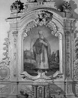 tableau d'autel et son cadre : saint Martin