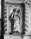 2 statues : Vierge à l'Enfant et saint Joseph