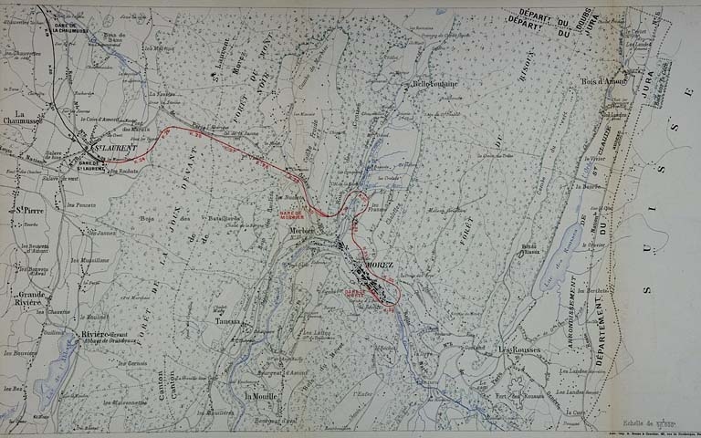 section Champagnole - Morez de la voie ferrée Andelot - La Cluse