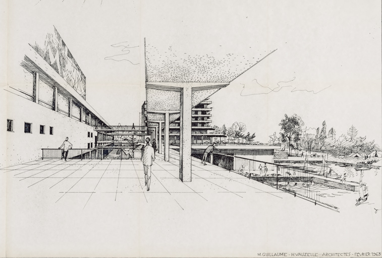 centre culturel (maison de la culture), gymnase et bourse du travail