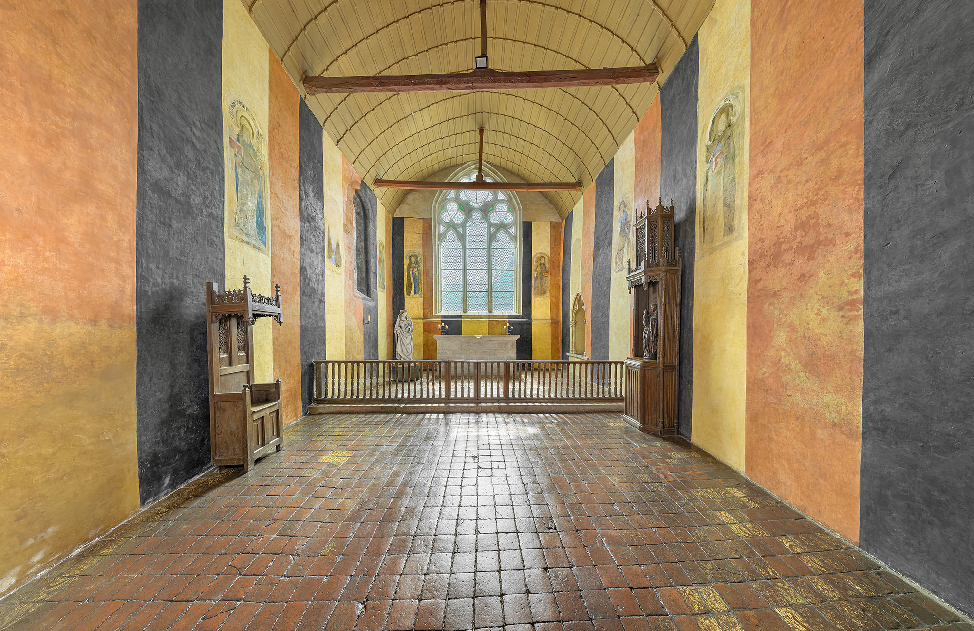 peinture monumentale : le Christ et les apôtres