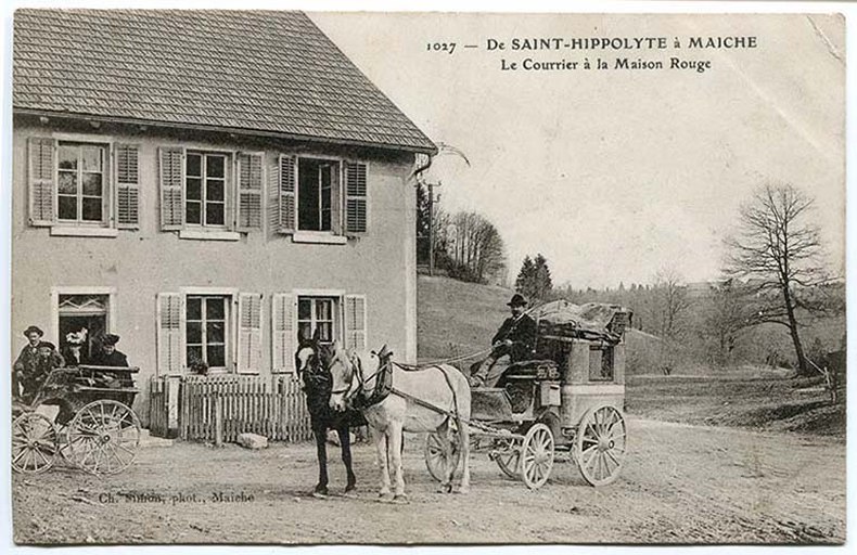 véhicule utilitaire à énergie animale (malle-poste)