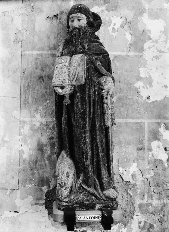 groupe sculpté (demi-nature) : saint Antoine