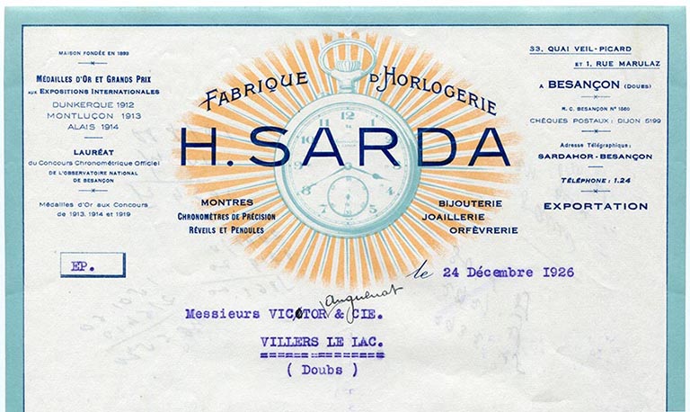 usine d'horlogerie Sarda