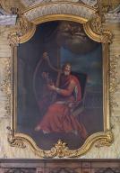 tableau : David jouant de la harpe