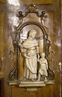 groupe sculpté : Saint Joseph et Jésus enfant