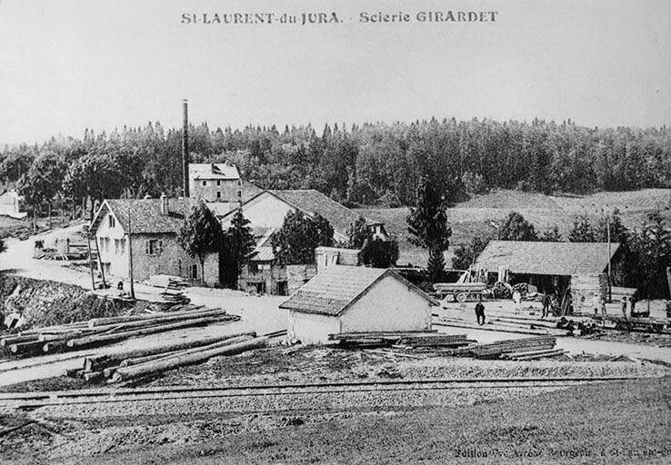 scierie Paget puis Girardet, actuellement cartonnerie, magasin de commerce