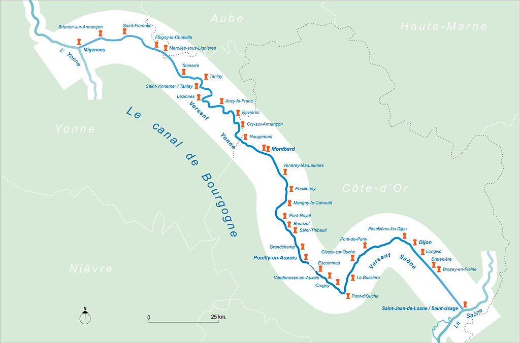 synthèse sur les ports et gares d'eau du canal de Bourgogne (canal de Bourgogne)