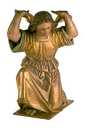 2 statues : anges adorateurs en atlante