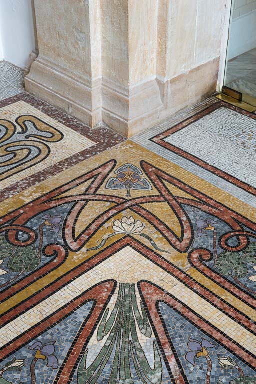 décor de mosaïque du sol du hall d'entrée