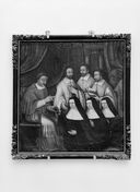 tableau : saint Charles Borromée donnant des constitutions aux ursulines