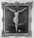 tableau et son cadre : Christ en croix (n° 1)