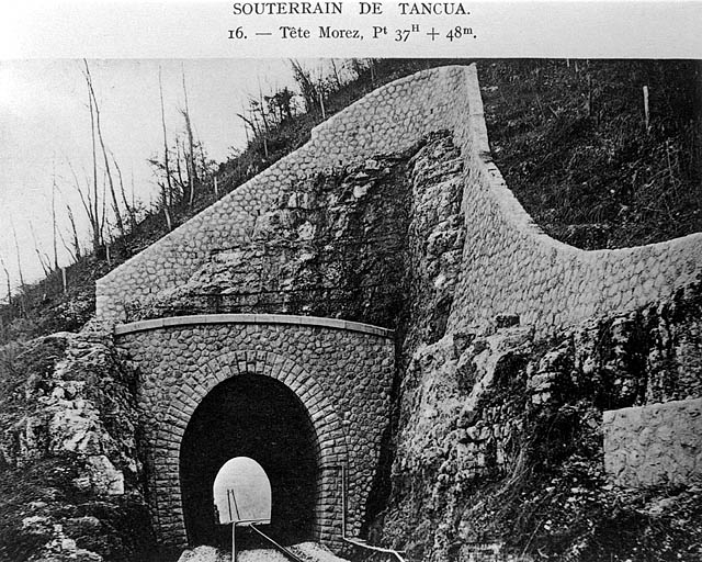 3 tunnels dits souterrains du Grépillon, du Chalet et de Tancua (voie ferrée Andelot - La Cluse)