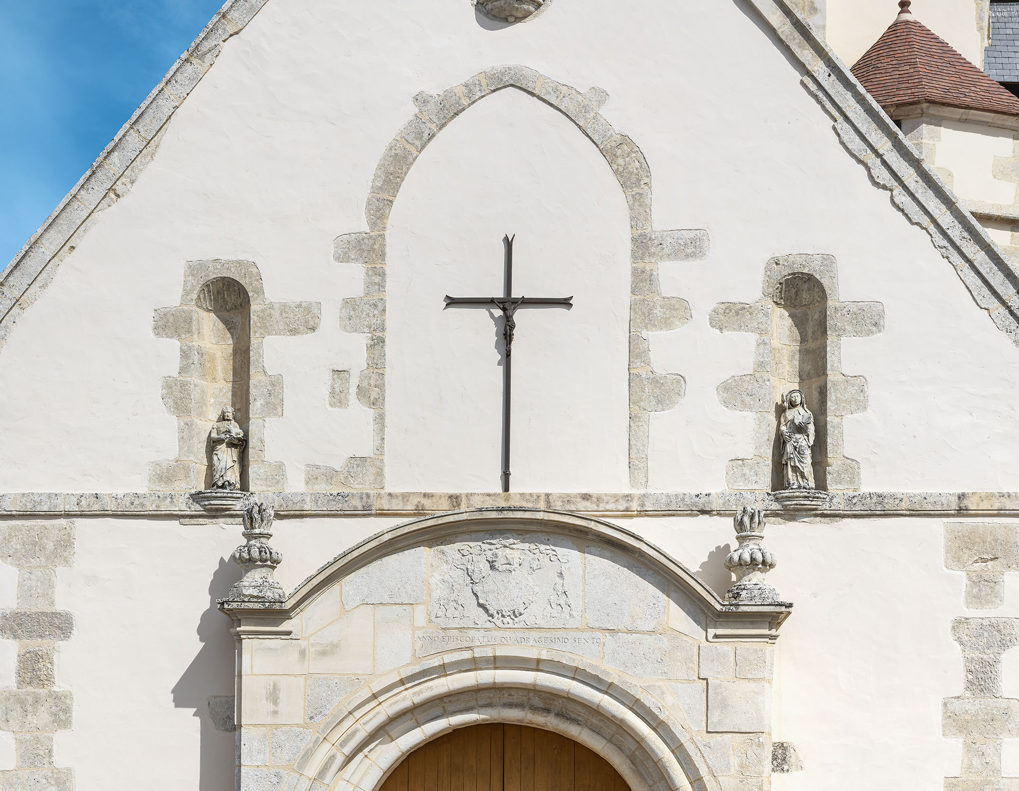 ensemble de deux statuettes : saint Benoit ; saint Jean-Baptiste