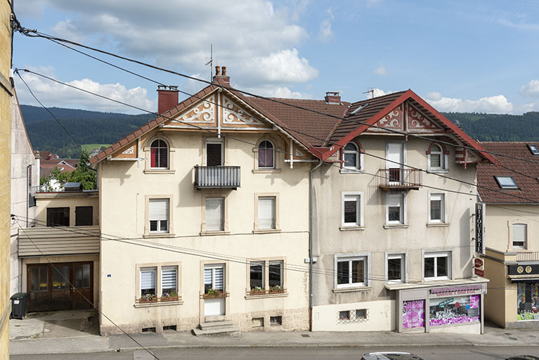 maisons jumelles et ateliers d'horlogerie de Georges Michel et des frères Bruchon