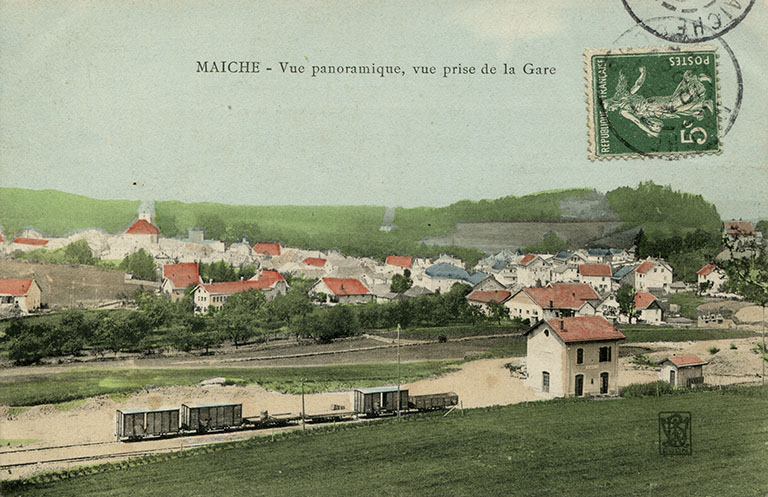 usine d'horlogerie (usine d'assortiments à cylindre) Mauvais Frères et Rondot puis de la Société coopérative horlogère maîchoise (Schom), actuellement maison de retraite dite Résidence Franche-Montagne