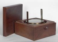 instrument de mesure des angles pour le repérage des points cardinaux n° 3 : boussole marine et sa boîte