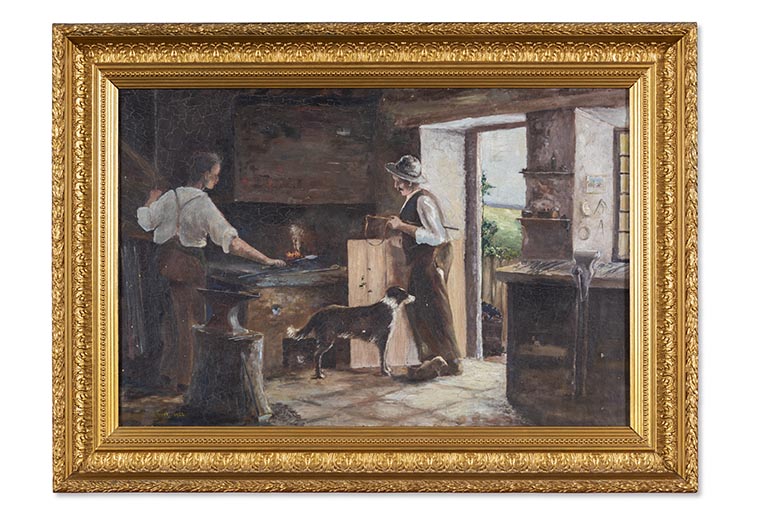 tableau : Intérieur de forge à Montécheroux