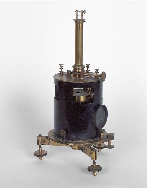 instrument de mesure des charges électrostatiques : électromètre à quadrants de Mascart
