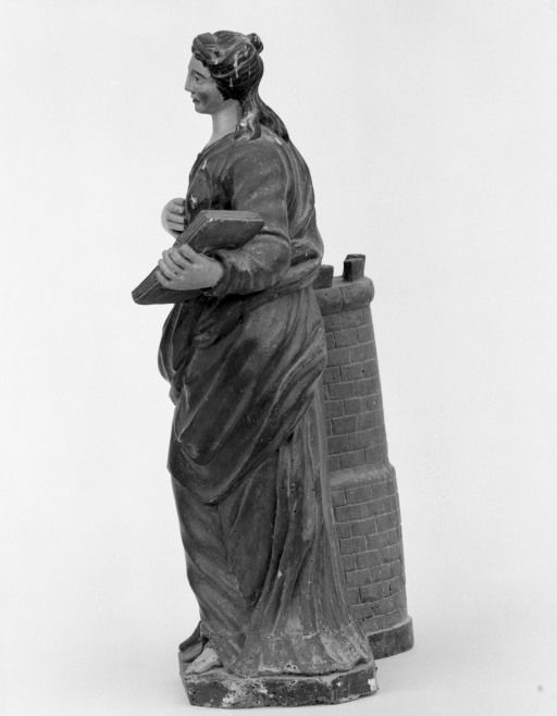 statue (statuette) : sainte Barbe