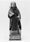 groupe sculpté (statuette) : saint Antoine abbé (1)