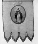 bannière de procession : l'Immaculée Conception et saint Antoine ermite