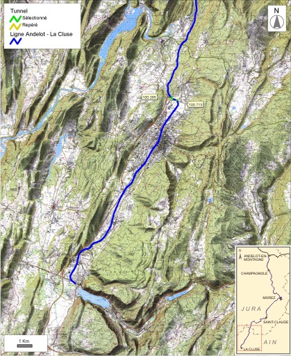 tunnels de la voie ferrée Andelot - La Cluse