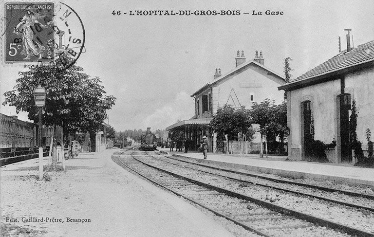 voie ferrée (embranchement de L'Hôpital-du-Grosbois à Lods de la ligne Besançon-Morteau)