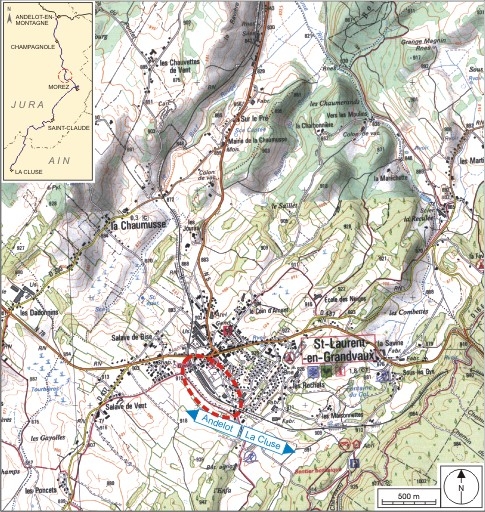 gare de Saint-Laurent-en-Grandvaux (voie ferrée Andelot - La Cluse)