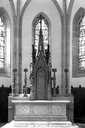 autel, gradin d'autel, tabernacle, croix d'autel (ensemble du maître-autel)