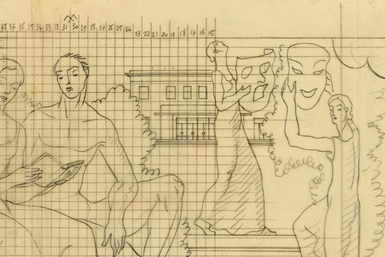 ensemble de 35 dessins de Jean Burkhalter