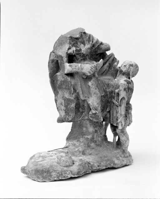 groupe sculpté : charité de saint Martin