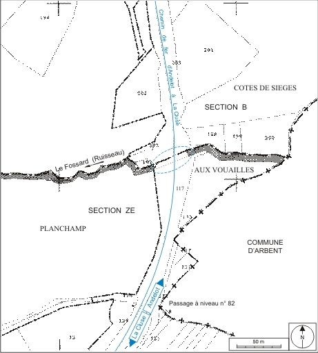 pont ferroviaire à voûte en rouleaux à ressauts (voie ferrée Andelot - La Cluse)