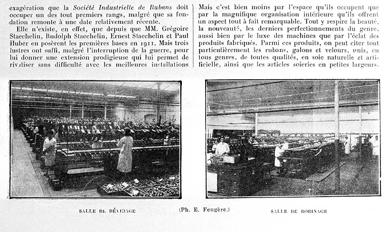 usine de passementerie de la Société industrielle de Rubans, puis usine de peintures et vernis Gauthier, puis des Industries des Peintures Associés, actuellement Sigma Coatings