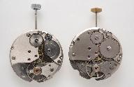 mécanismes d'horloge (2 mouvements de montre mécaniques France Ebauches FE 140-1 et 140-2A)