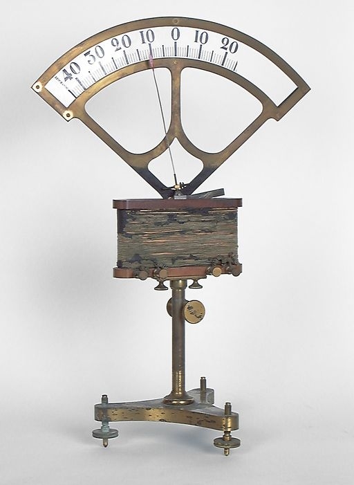 instrument de mesure de forces électromotrices n° 1 : galvanomètre de Bourbouze