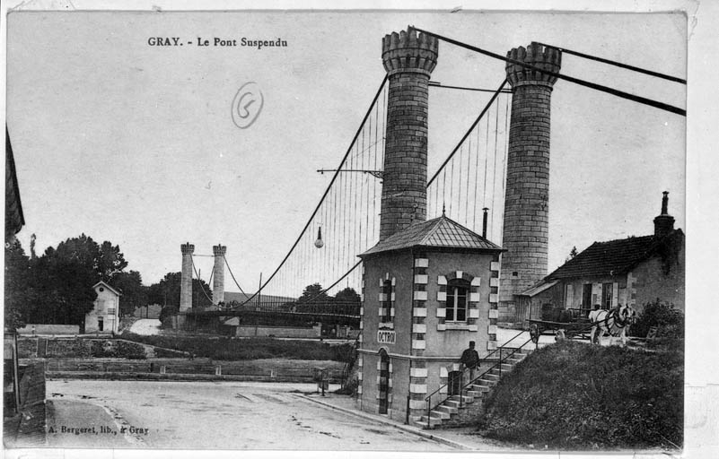 pont suspendu sur la Saône
