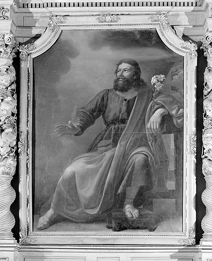tableau d'autel et son cadre : saint Joseph
