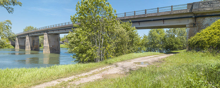 pont routier de Charrey ; ancien bac de Charrey