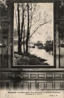 tableau : Paysage de bord de rivière avec un pont